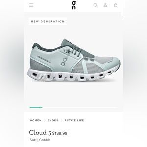On running women’s Cloud 5 sneakers